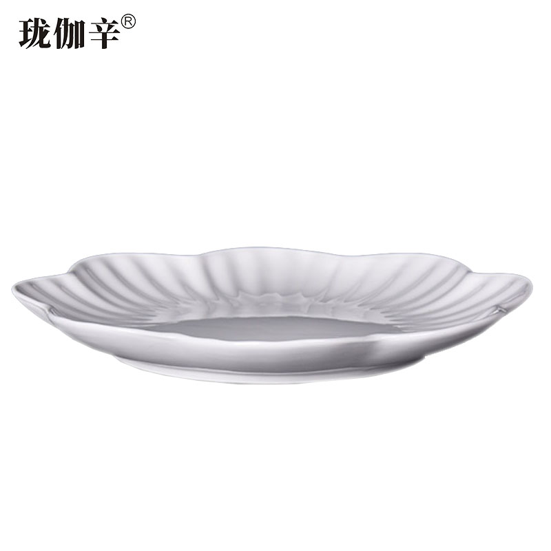 珑伽辛 陶瓷餐具百合盘 菜盘 10英寸/个高清大图