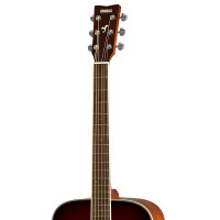 YAMAHA雅马哈FG820BS单板民谣吉它木吉他jita桃花芯背侧板棕色渐变41英寸