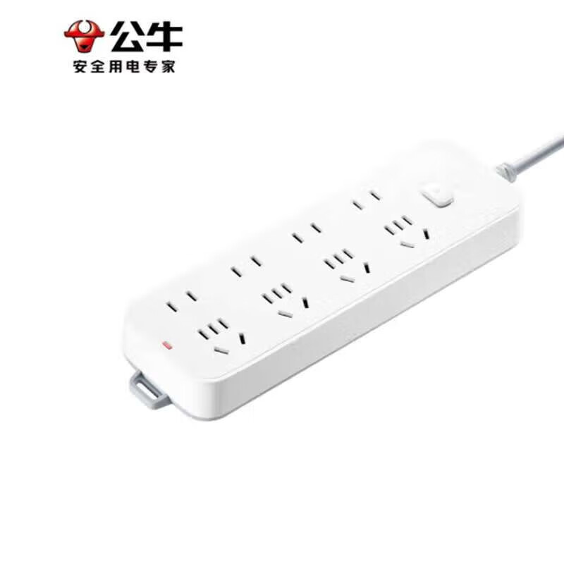 公牛(BULL) 过载保护插座 8位总控全长3米 S1440