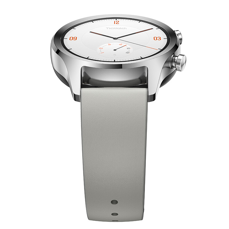 TicWatch C2智能手表 男女成人手表 健康运动监测/游泳级防水/百城交通卡 星光银