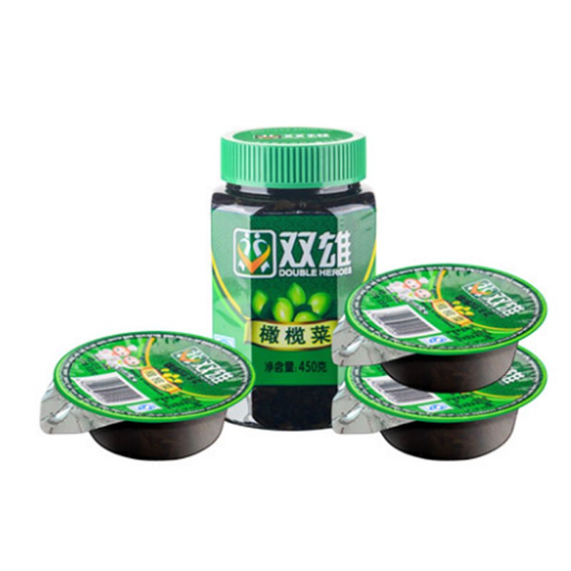 双雄橄榄菜 450g/瓶 瓶装 潮汕特产包邮 吃粥小菜下饭菜酱菜即食 1瓶