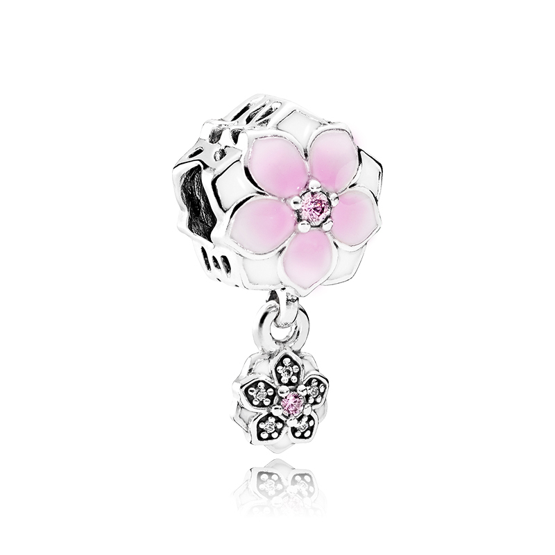 PANDORA 潘多拉 高雅的木兰花吊坠