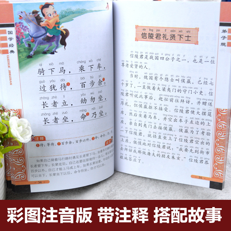 全套20册国学经典书籍唐诗300首三字经弟子规千字文笠翁对韵论语彩图注音版正版书 小学生1-6年级幼儿童早教启蒙拼音