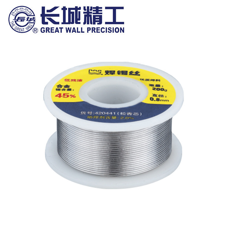 长城 420433 有铅含锡30%焊锡丝(200g) ￠1.2