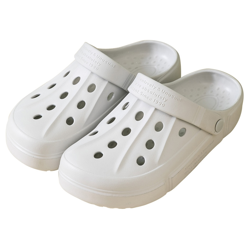 闪电客洞洞鞋男款夏季外穿厚底男士凉鞋沙滩鞋防滑软底大头包头凉拖鞋