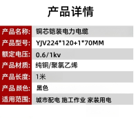 津达 铜芯铠装电力电缆YJV224*120+1*70MM 0.6/1kv