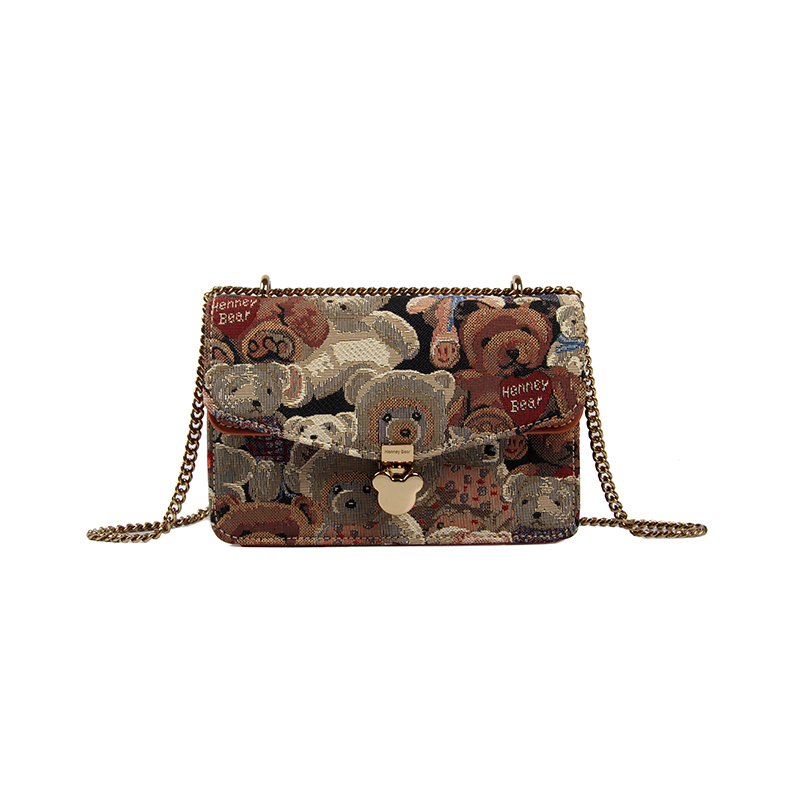 henneybear轩尼小熊2021新款潮女包链条小包腋下包单肩斜跨包参数