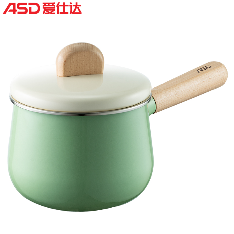 爱仕达锅具洛歌沙搪瓷奶锅NF14A1WG-G 小奶锅家用 宝宝婴儿辅食锅热奶锅煮面泡面锅汤锅