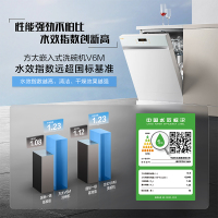 方太15套大容量 独嵌两用 独立式嵌入式洗碗机家用高能气泡洗除幽门螺旋杆菌 168H干燥长存 JBCD13M-V6M白