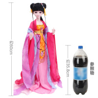 叶罗丽娃娃卡通公主夜萝莉仙子芭比娃娃DIY梦幻套装改装儿童宝宝女孩玩具换装娃娃叶罗丽仙子-贵妃60CM 送装饰礼包6件套
