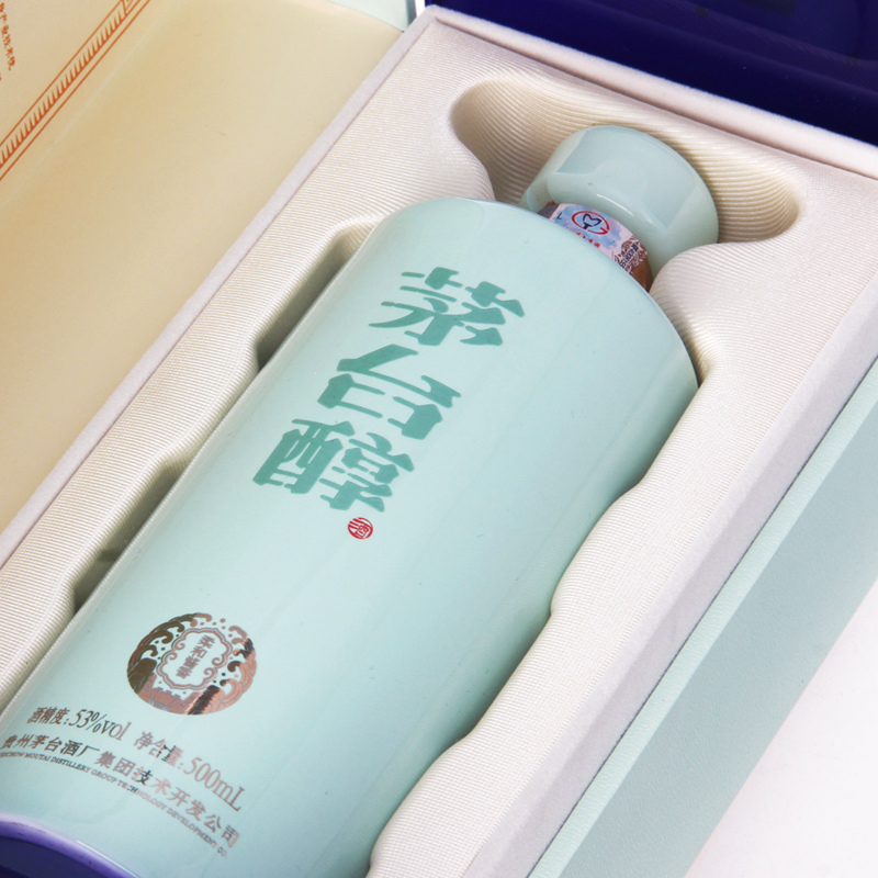 [酒厂直供]茅台醇53度500mL柔和酱香型白酒 茅台醇 天青 单瓶装