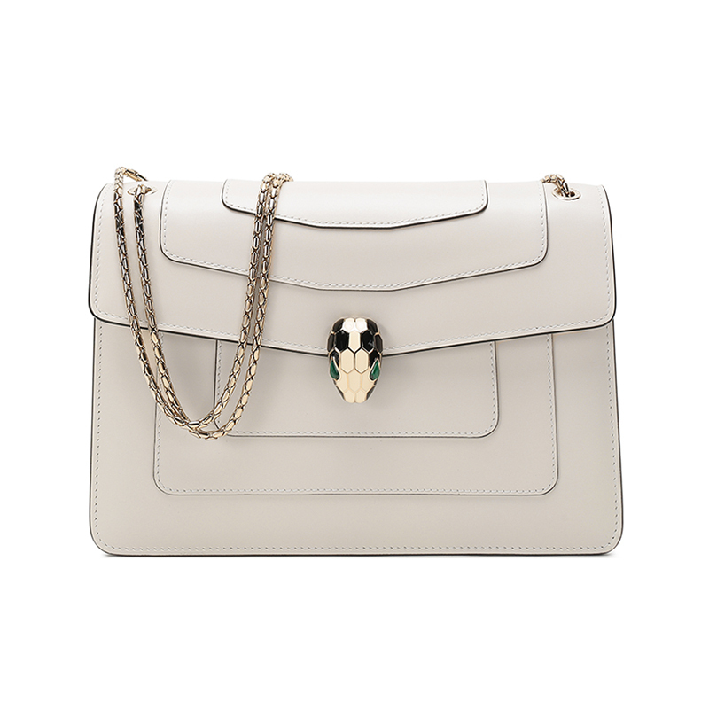 宝格丽 bvlgari 女士serpenti forever系列牛皮蛇头扣手提单肩包小号