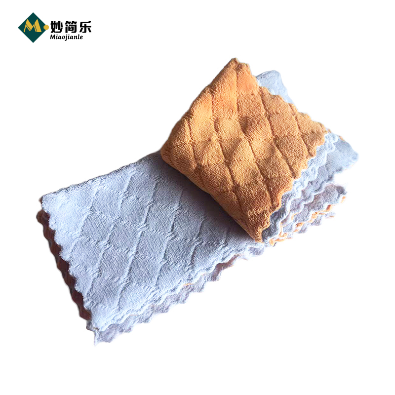 妙简乐 珊瑚绒吸水清洁洗碗布 25x25cm 条高清大图