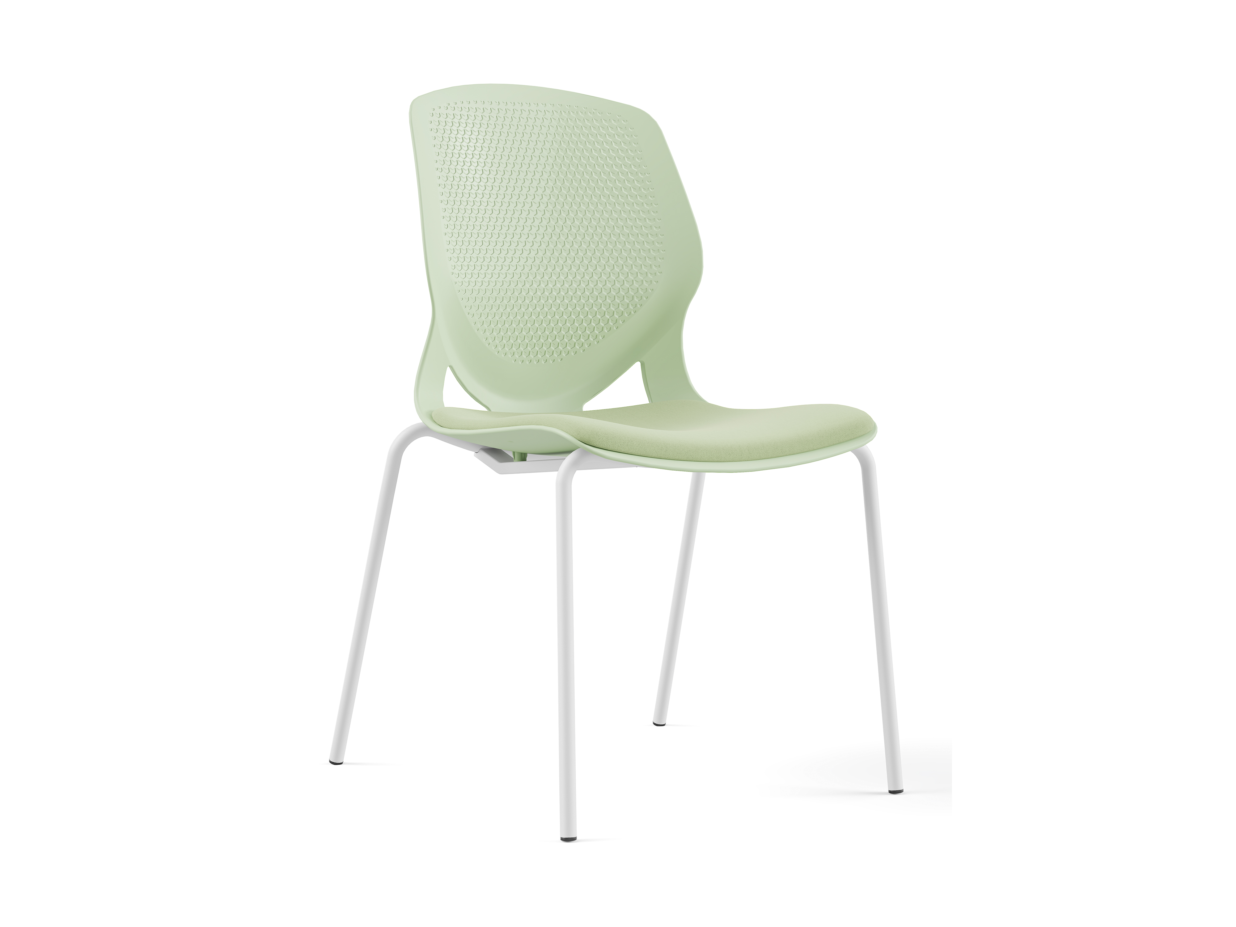 德诚和(DCH)简约时尚培训椅洽谈椅会议椅F001四脚椅带坐垫 抹茶绿