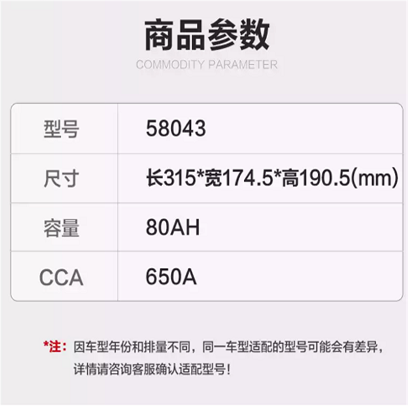 骆驼 CAMEL 58043 2S 汽车电瓶蓄电池 12V 奔驰GLK