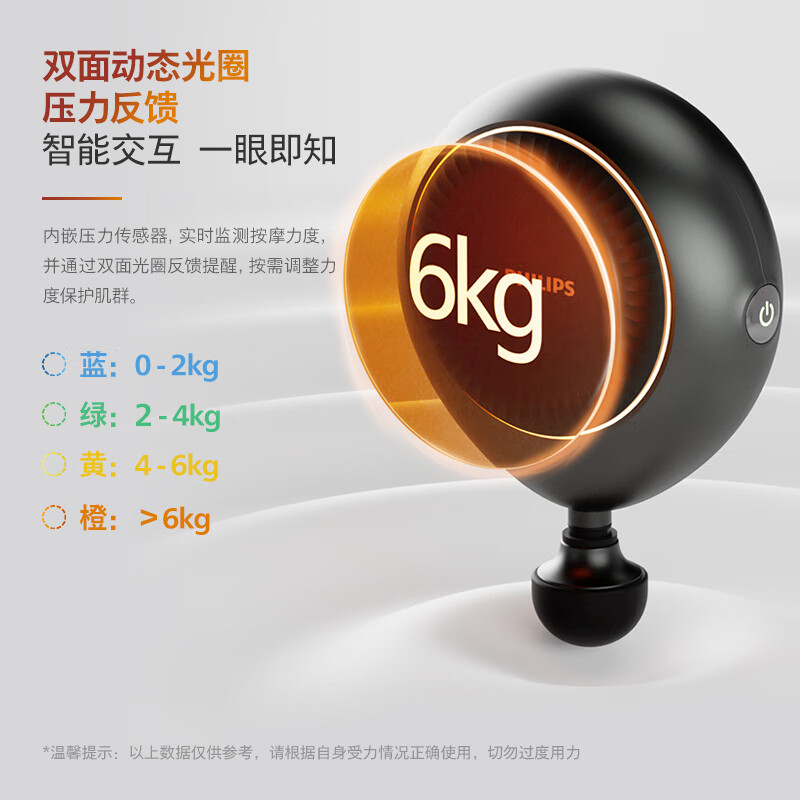 飞利浦(PHILIPS)筋膜枪按摩枪 运动健身专业级肌肉深层按摩器放松肩颈腰椎腿全身颈肌膜枪PPM5301G高清大图