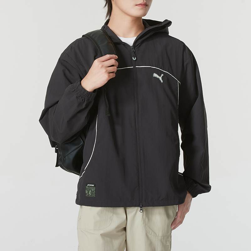PUMA彪马男装新款运动服跑步训练夹克梭织连帽外套628484-69 ZP高清大图