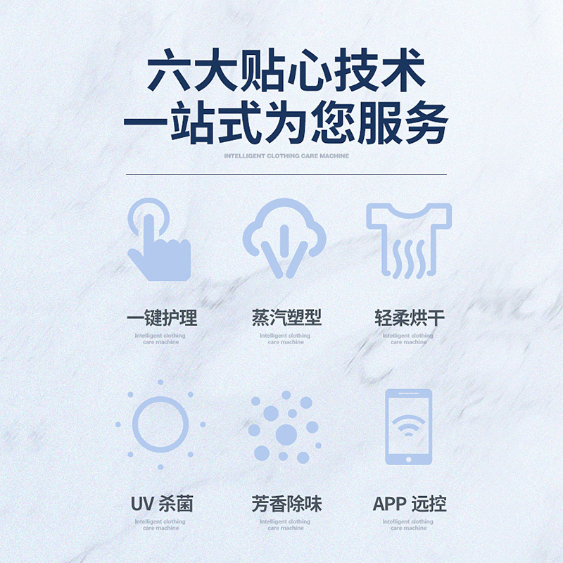 美国舒乐氏(SOLEUSAIR)衣物护理机干衣烘干机蒸汽除菌消毒轻柔除皱衣物塑形智能衣物护理机SLS-HL1