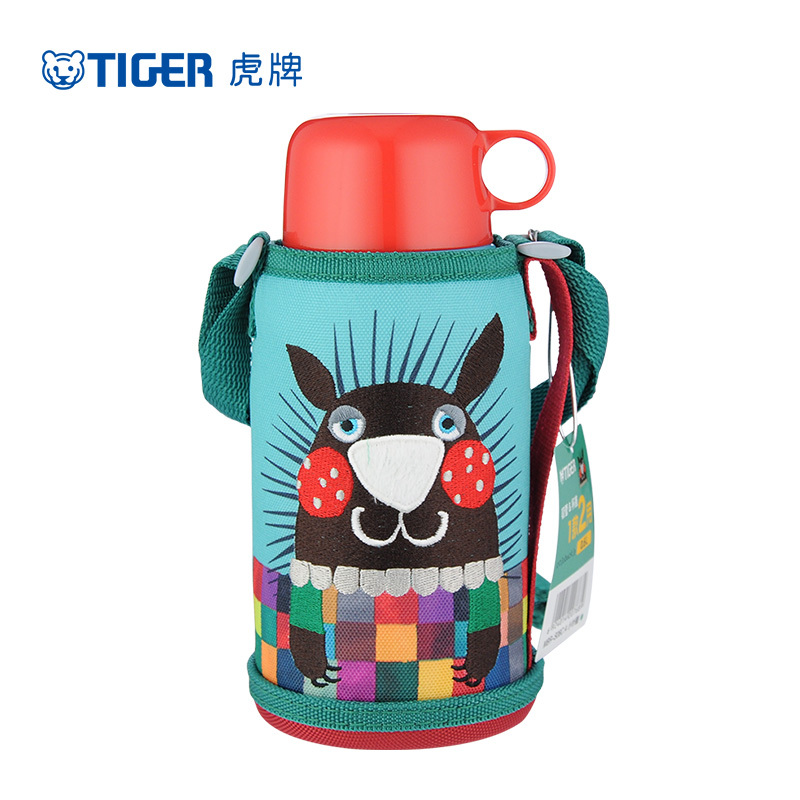 虎牌(tiger)保温杯 MBR-S06C 600ML 小针鼹A 两用型儿童卡通保温杯 吸管/中栓两用 儿童时尚肩带款