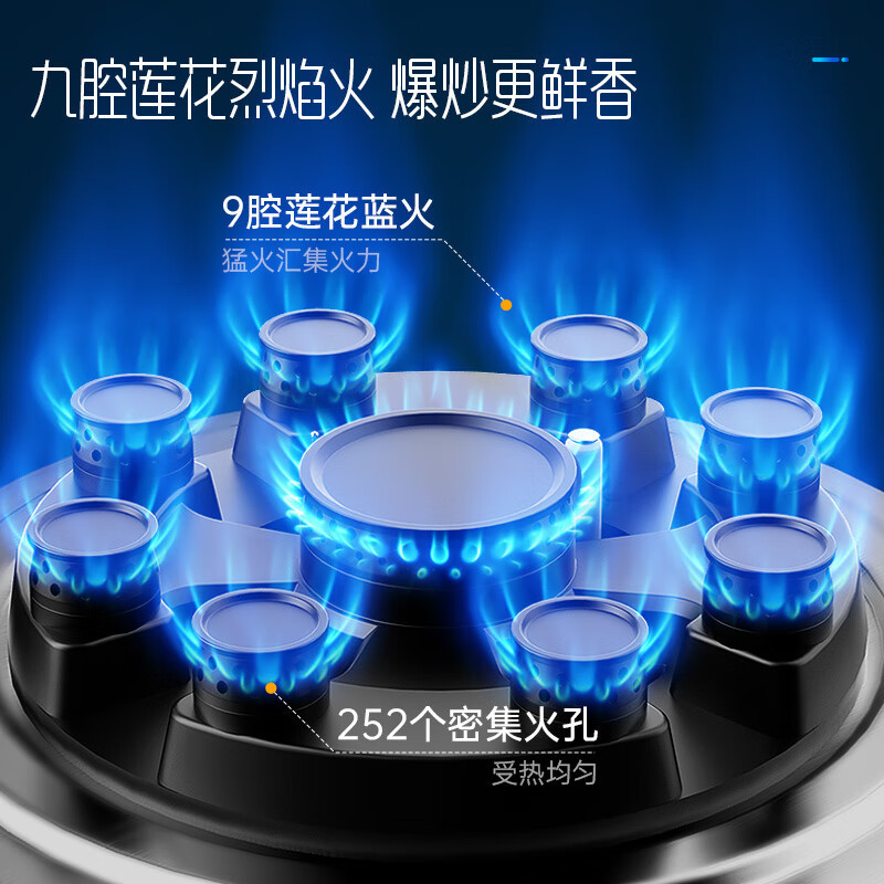 创维(Skyworth)燃气灶双灶 家用5.0kW猛火九孔聚能定时灶爆炒鸳鸯灶具 台式嵌入式灶台 Z211B液化气
