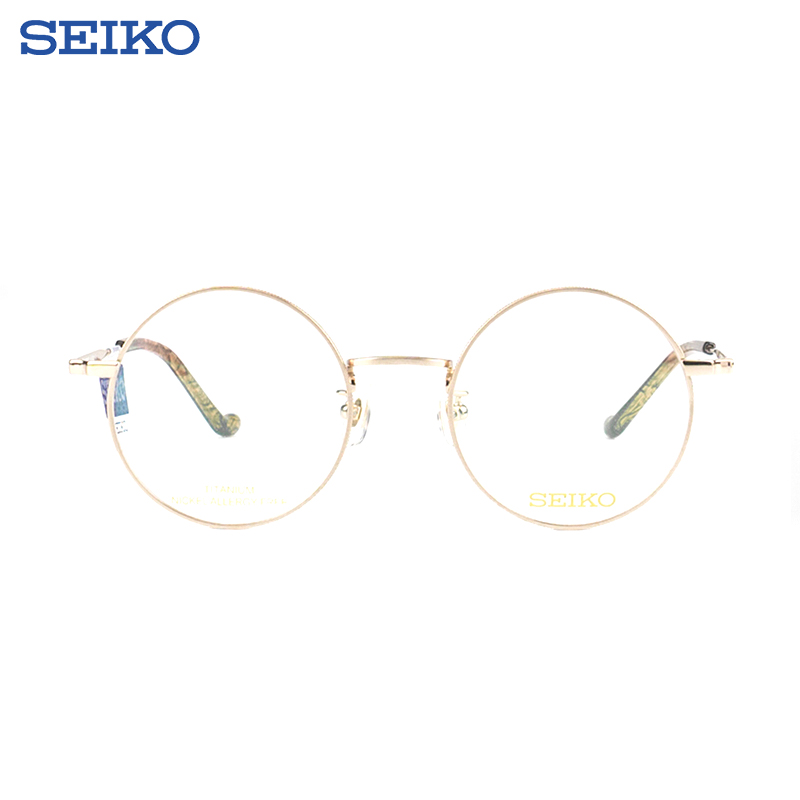 SEIKO精工 眼镜框男女款全框β-钛复古眼镜架近视配镜光学镜架HC3022 49mm