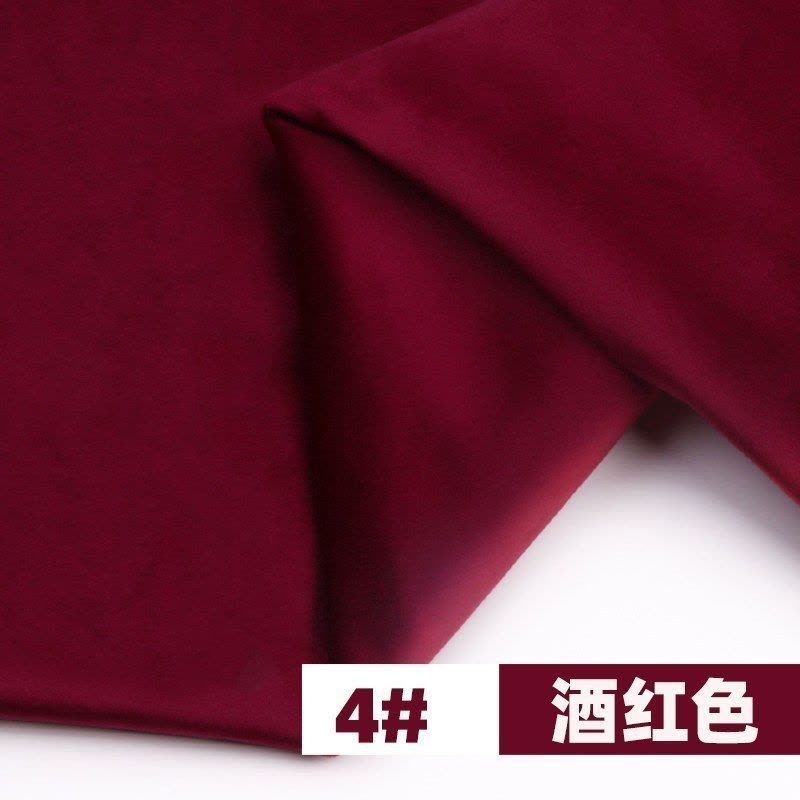 家柏饰(CORATED)天鹅绒布料加厚绒布丝绒面料毛绒抱枕沙发布料金丝绒布头 酒红色/半米价图片