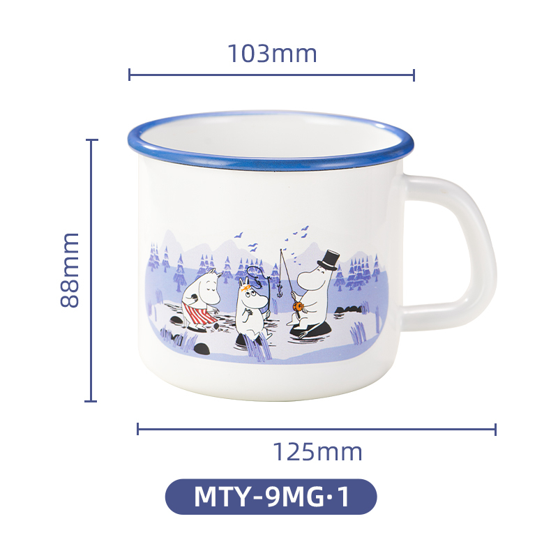 FUJIHORO富士日本进口姆明杯碟套装日式餐盘餐具家用碟子泡面杯子9CM马克杯1高清大图