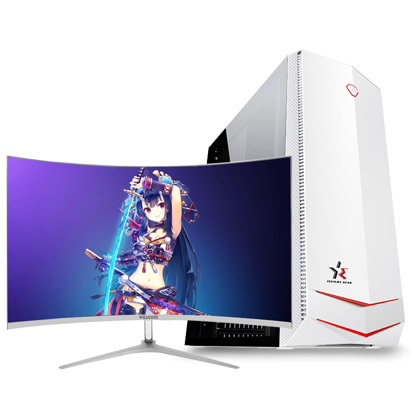 铭能 i5四核/GTX1650 4G独显/16G内存/480G固态 台式机 DIY组装机 台式电脑 商务家用办公组装电脑 学生电脑 设计电脑台式主机电竞游戏电脑主机+32英寸曲面