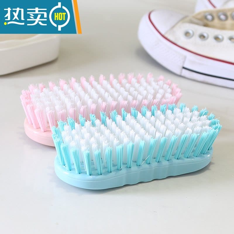 敬平刷子清洁鞋刷塑料毛刷硬毛家用洗衣服的板刷洗鞋刷洗衣刷 白色(小)图片