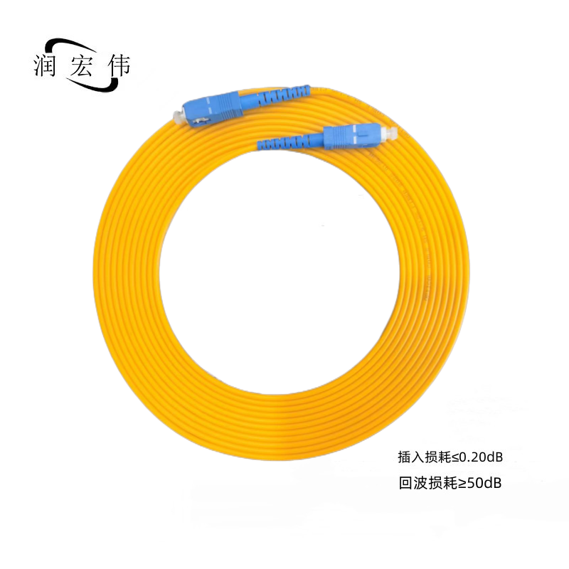 润宏伟 低烟无卤 光纤跳线 尾纤 SC-SC-3m 条高清大图