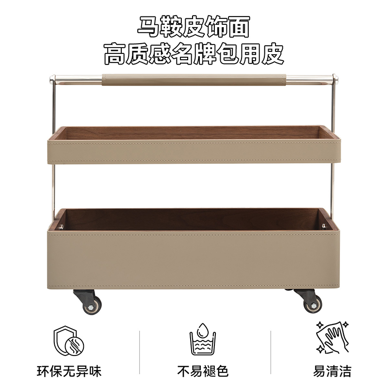 全友家居茶几客厅家用沙发边几现代简约长方形收纳储物可移动桌子零食车