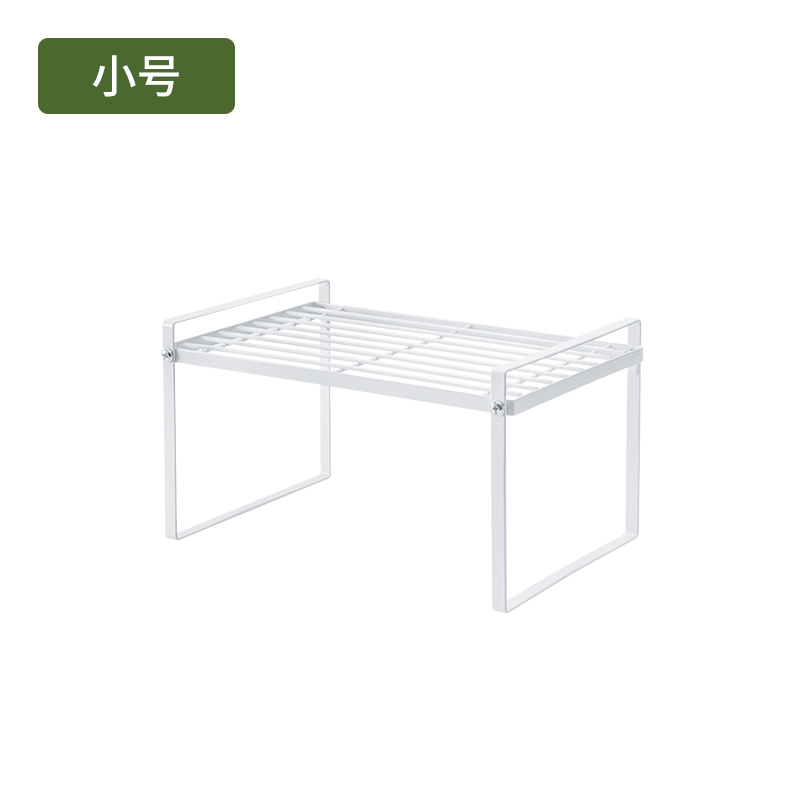 厨房橱柜桌面铁艺多分层置物架锅碗调味料品隔层储物收纳架子收纳层架三维工匠 小号1层
