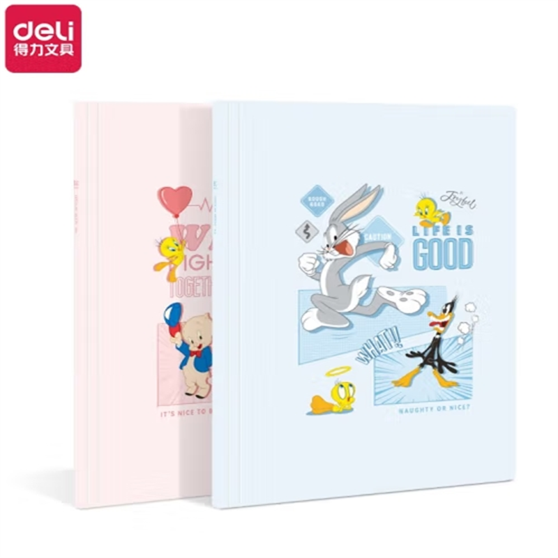 得力(deli) 资料册a4插页资料册30/40/60页学生用文具试卷收纳袋 红色-A4/60页-兔巴哥PQ303-60高清大图