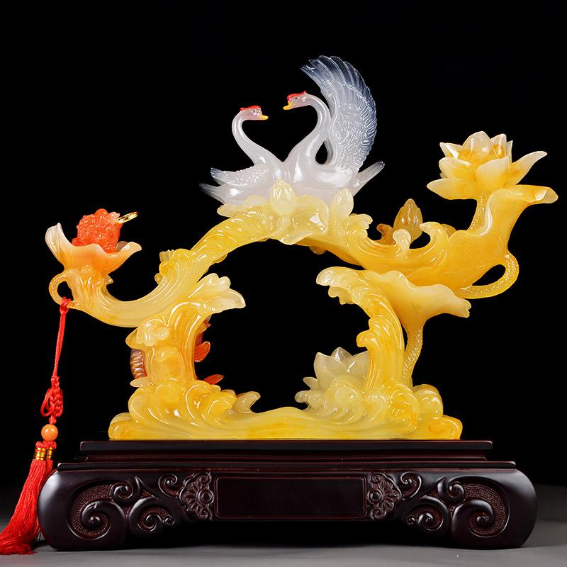 家柏饰(CORATED)幸福如意天鹅摆件新房卧室客厅装饰送朋友闺蜜创意结婚高清大图