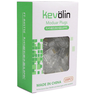 柯菲林(kevolin) FT-R45T5E3 RJ45超五类水晶头 100个/件(单位:件)