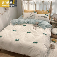 小清新立体四件套棉棉网红款公主风仙女被套床上用品水洗棉 三维工匠