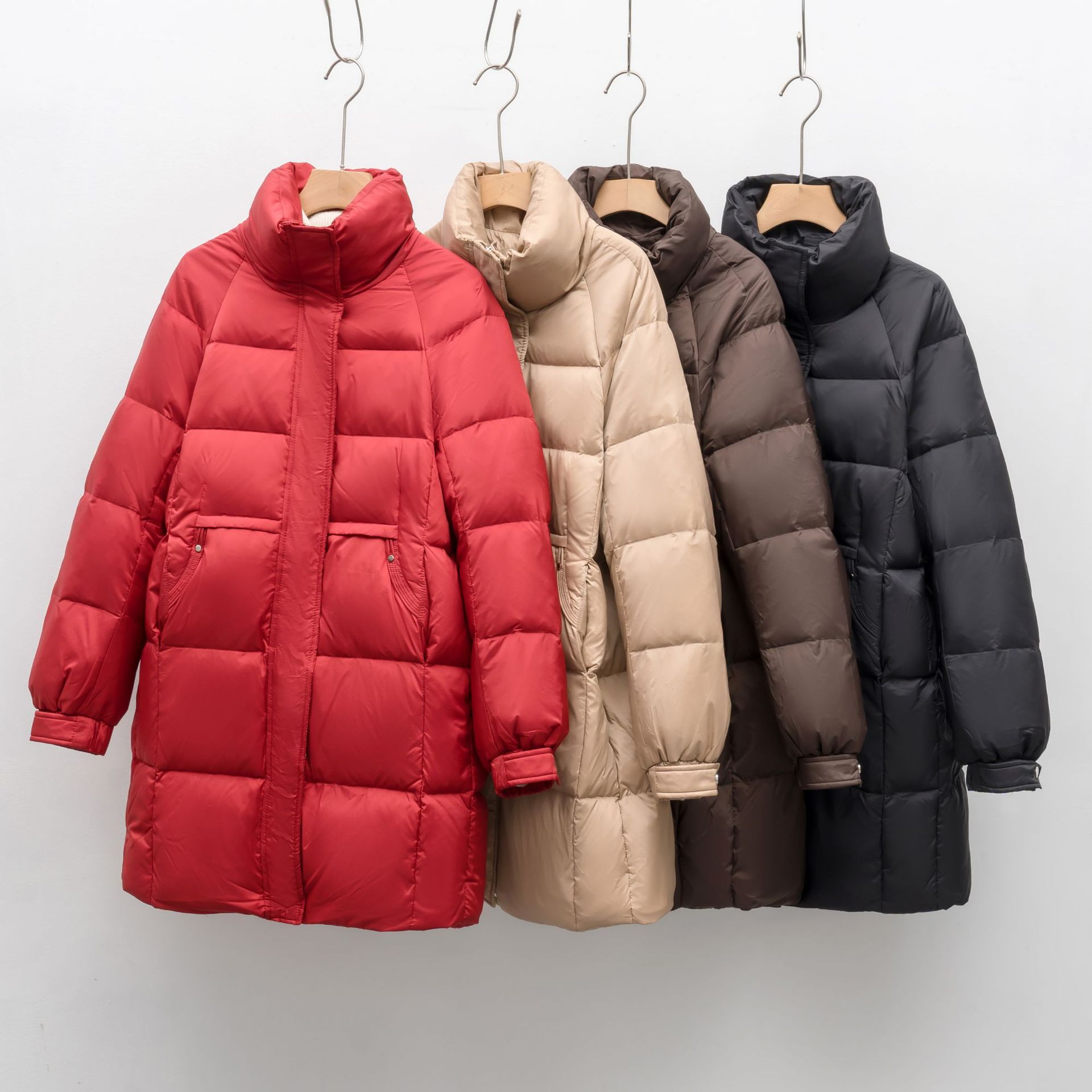 90绒冬季新品中长款保暖宽松加厚鸭绒保暖羽绒服外套高清大图