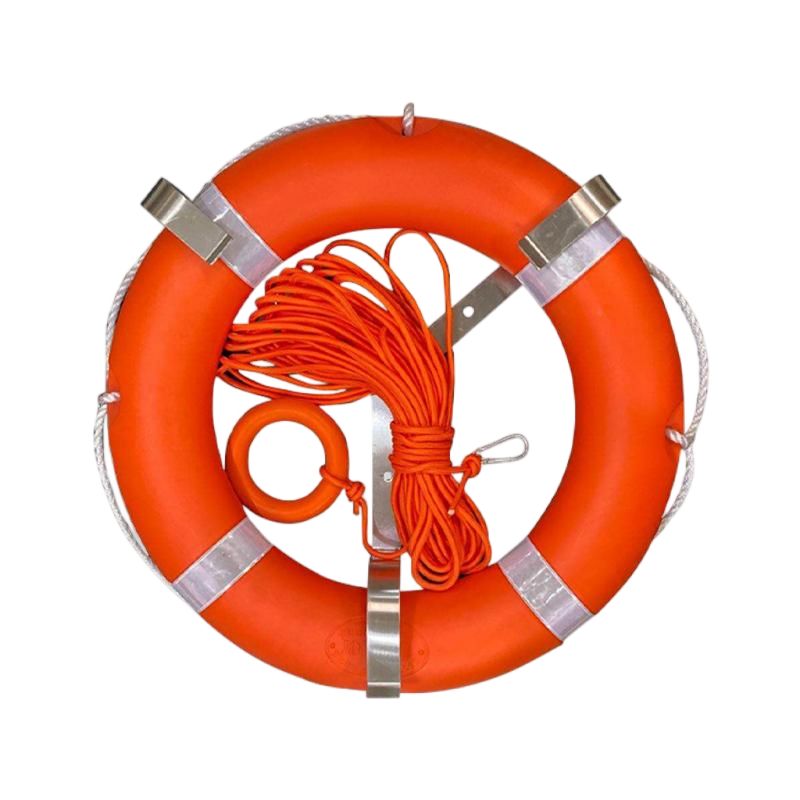 鸿启纳 均码2.5kg救生圈+8MM30米橘色绳配环配钩 HQN-242高清大图