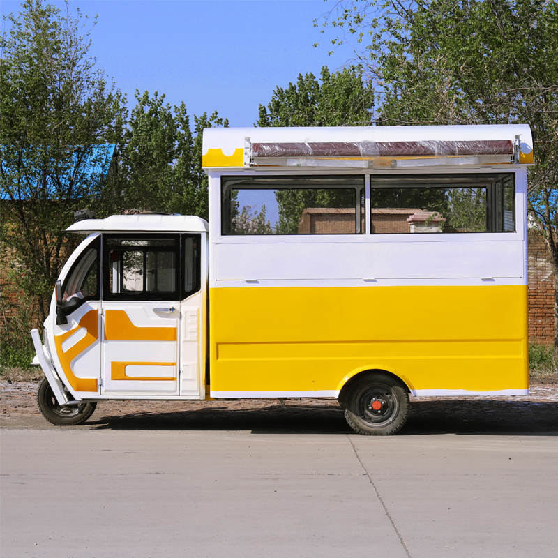 闪电客鸿途电动三轮餐车小吃车多功能流动移动快餐早餐房车摆摊商用