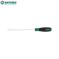 世达（SATA）T系列一字型橡塑柄螺丝批组合磁头起子改锥螺丝刀多功能63403（3*100mm）