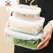 冰箱保鲜收纳盒食物密封盒子厨房食品放蔬菜五谷粮储存器 敬平 方形中号-白色厨房收纳盒