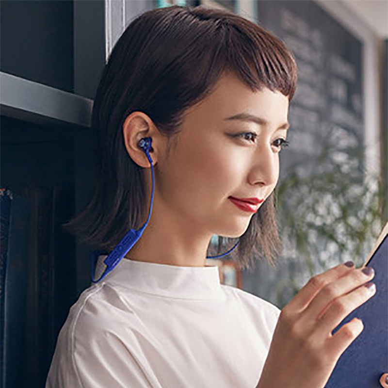 铁三角(Audio-technica)ATH-CK200BT 无线蓝牙入耳式运动耳机 带线控 手机耳机 通话式耳机 蓝色