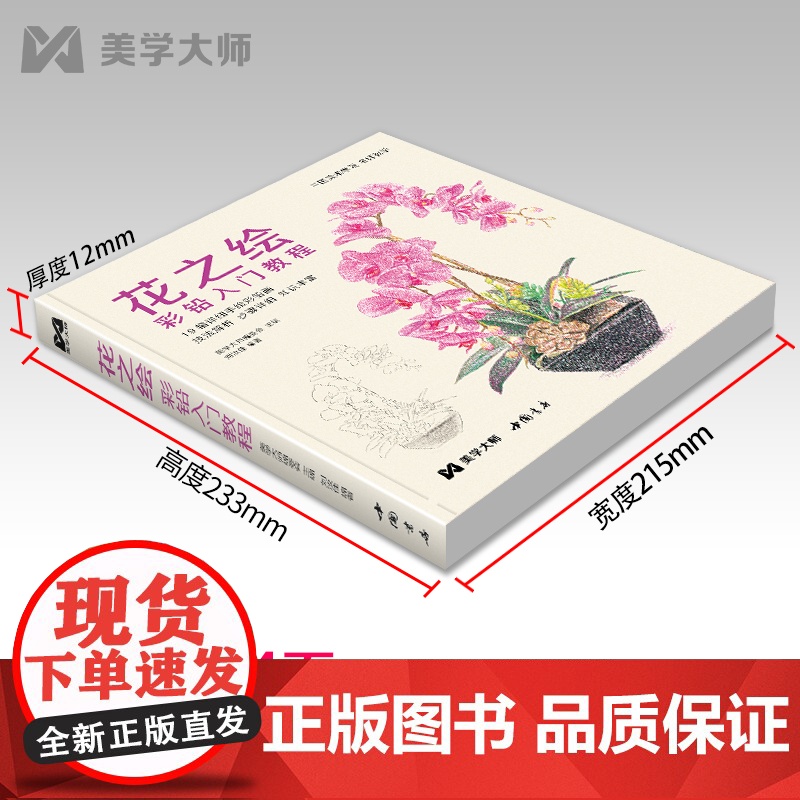 花之绘 彩铅入门教程书籍零基础初学者手绘插画本写实花卉植物草多肉画册临摹教材线稿成人儿童美术兴趣涂色 中国书店高清大图