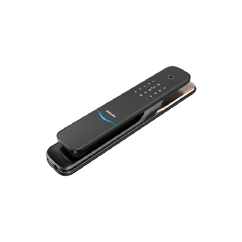 [超级新品苏宁首发]飞利浦(Philips)智能门锁 DDL703K全自动家庭用防盗锁推拉全自动 电子锁 红古铜高清大图