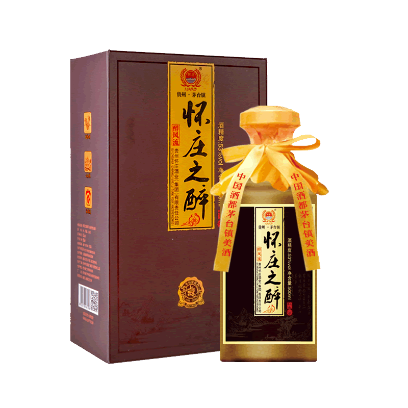 [贵州老字号]怀庄之醉(醉风流)茅台镇酱香型白酒53度500ml *6瓶 整箱装