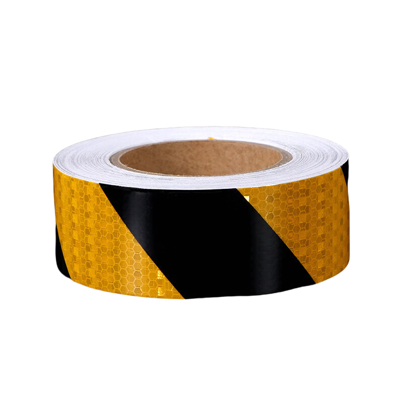 途务 反光警示胶带 黑黄晶格5cm*25m 卷高清大图