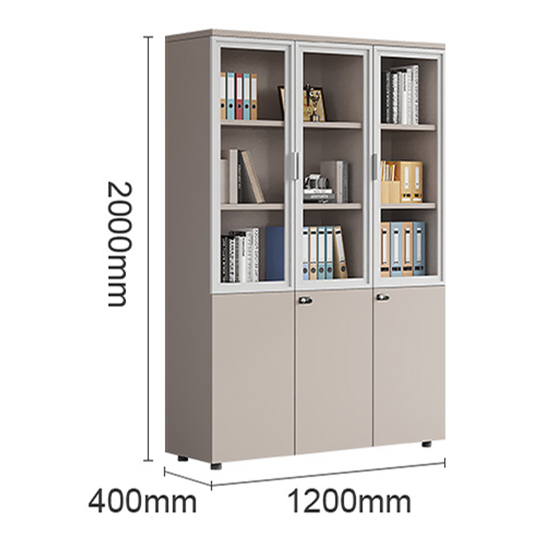 智叶舟办公柜三门1200*400*2000mm台高清大图