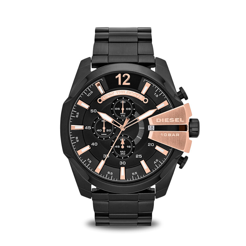 diesel迪赛男士手表石英表表盘直径57mm不锈钢时尚休闲 dz4309