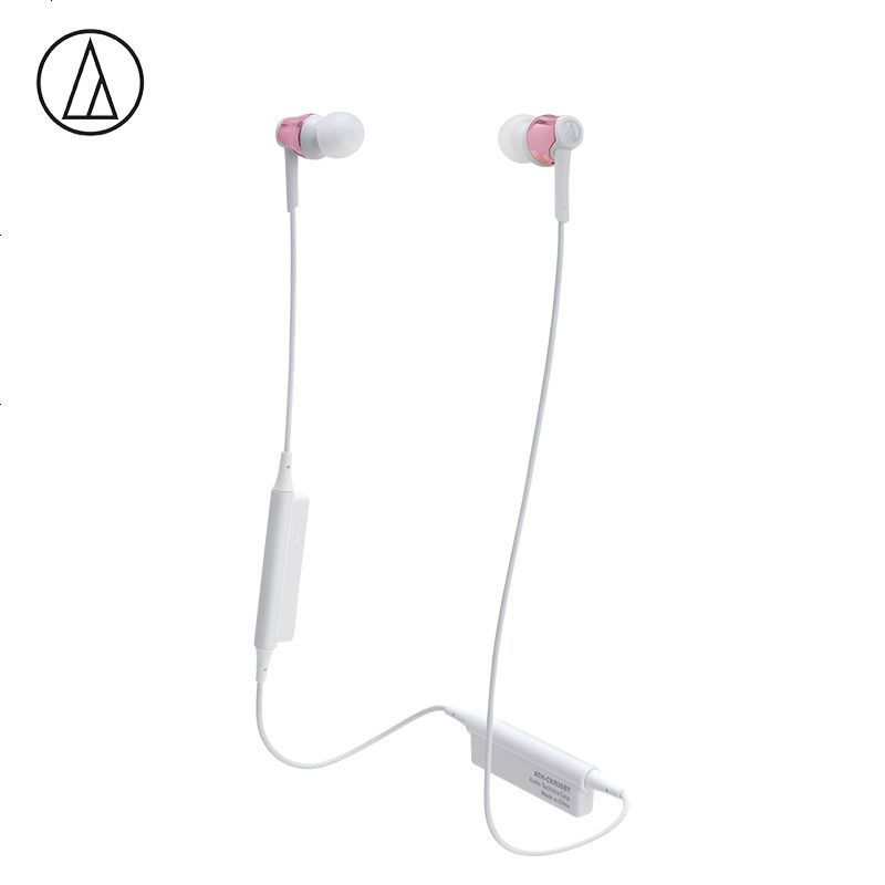 铁三角(audio-technica) ATH-CKR35BT 运动无线蓝牙入耳式耳机 手机耳麦 颈挂线控 粉色