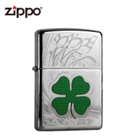 ZIPPO打火机原装正品芝宝四叶草镜花水月24699防风zppo创意个性定制男士火机